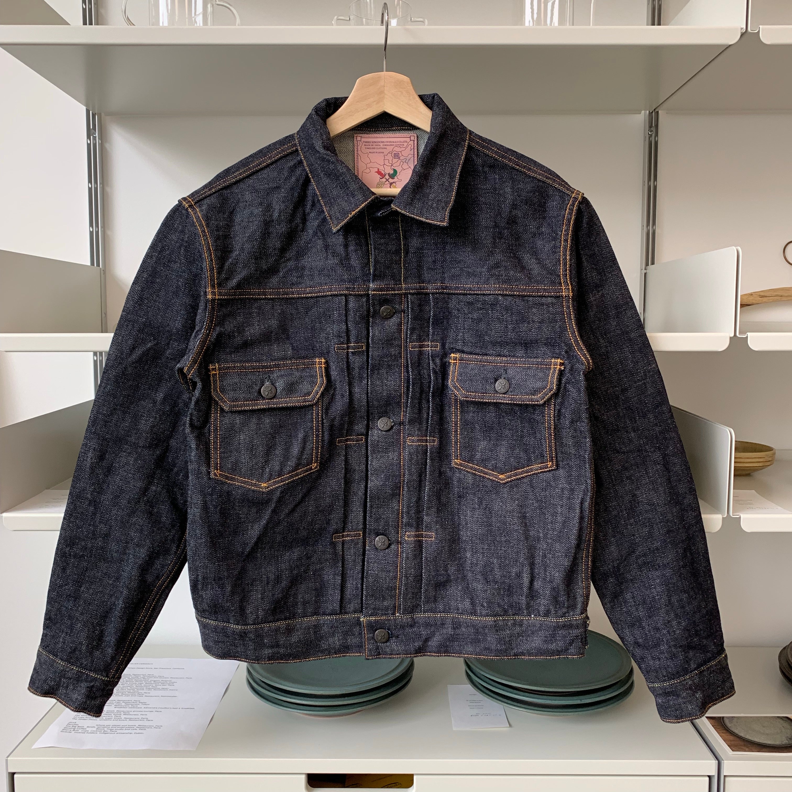 Premium Selvedge Denim Jacket - Three Kingdoms Overalls at TEMPO