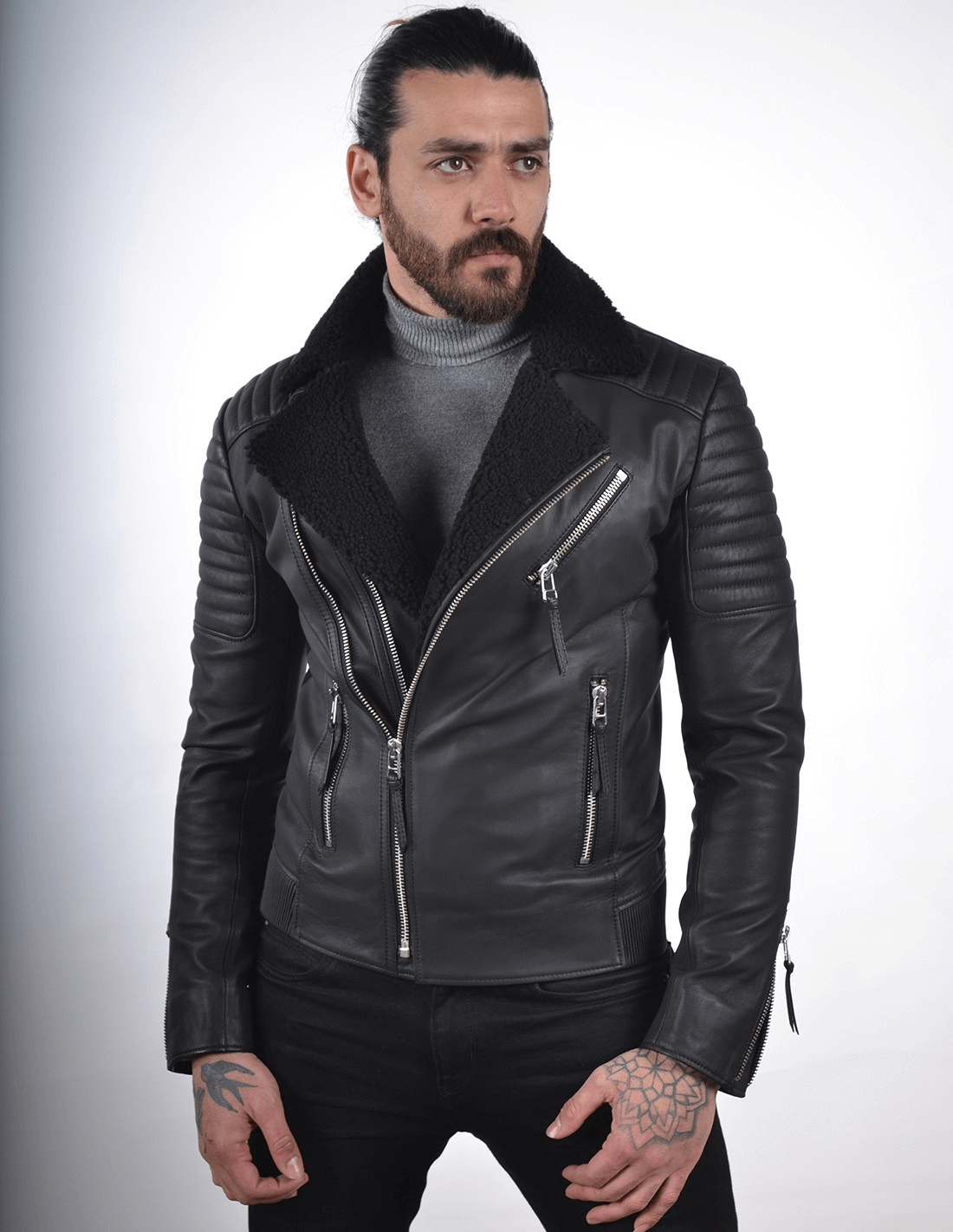 Men's Shearling Leather Jackets & Coats – Sculpt Leather Jackets