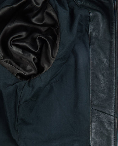 inner lining of a leather jacket 