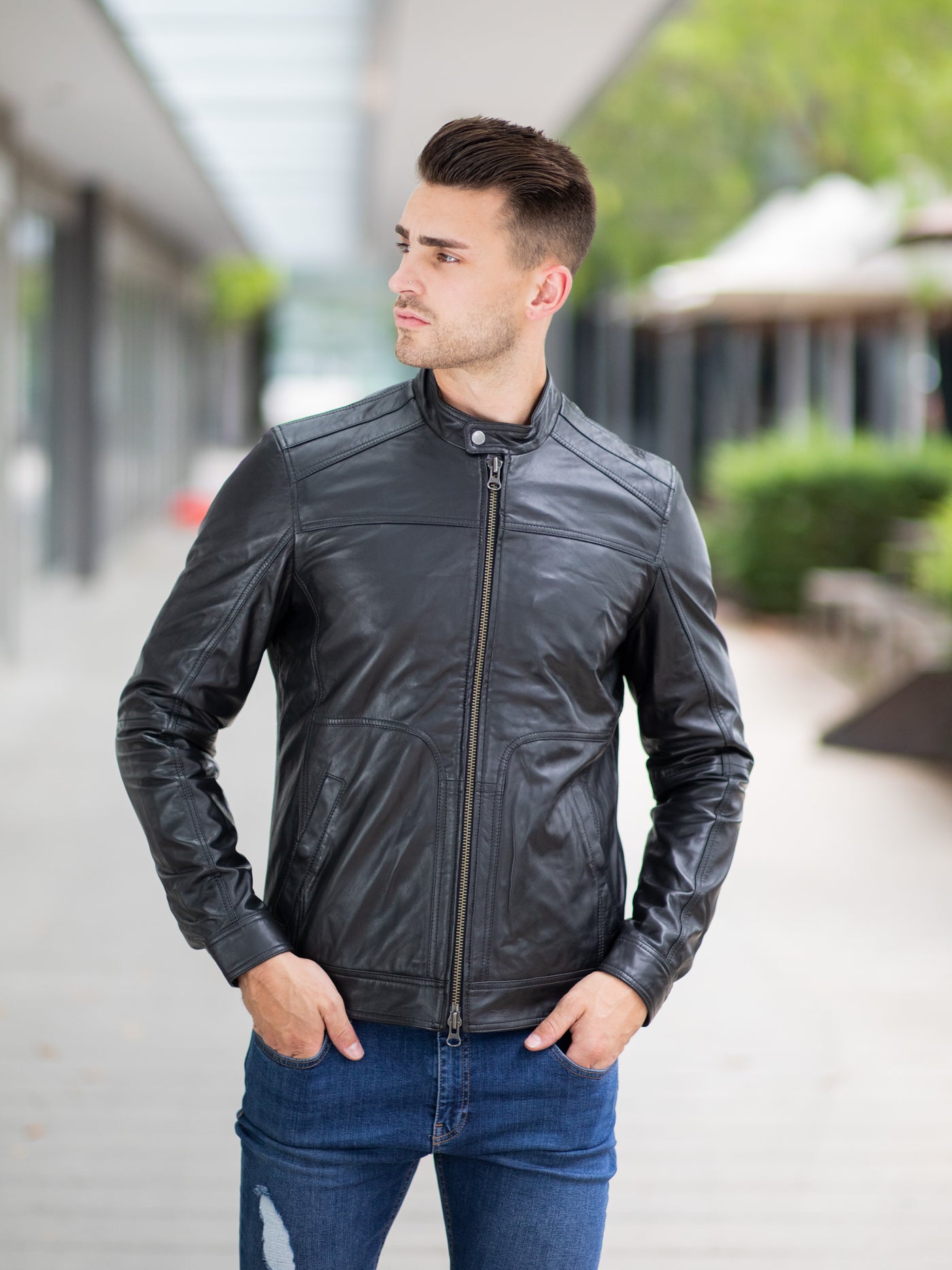 Callum Black Leather Jacket – Sculpt Leather Jackets