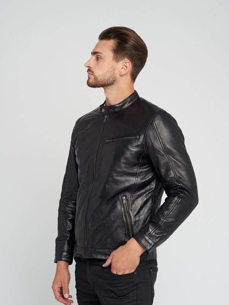 Duncan Black Leather Jacket – Sculpt Leather Jackets