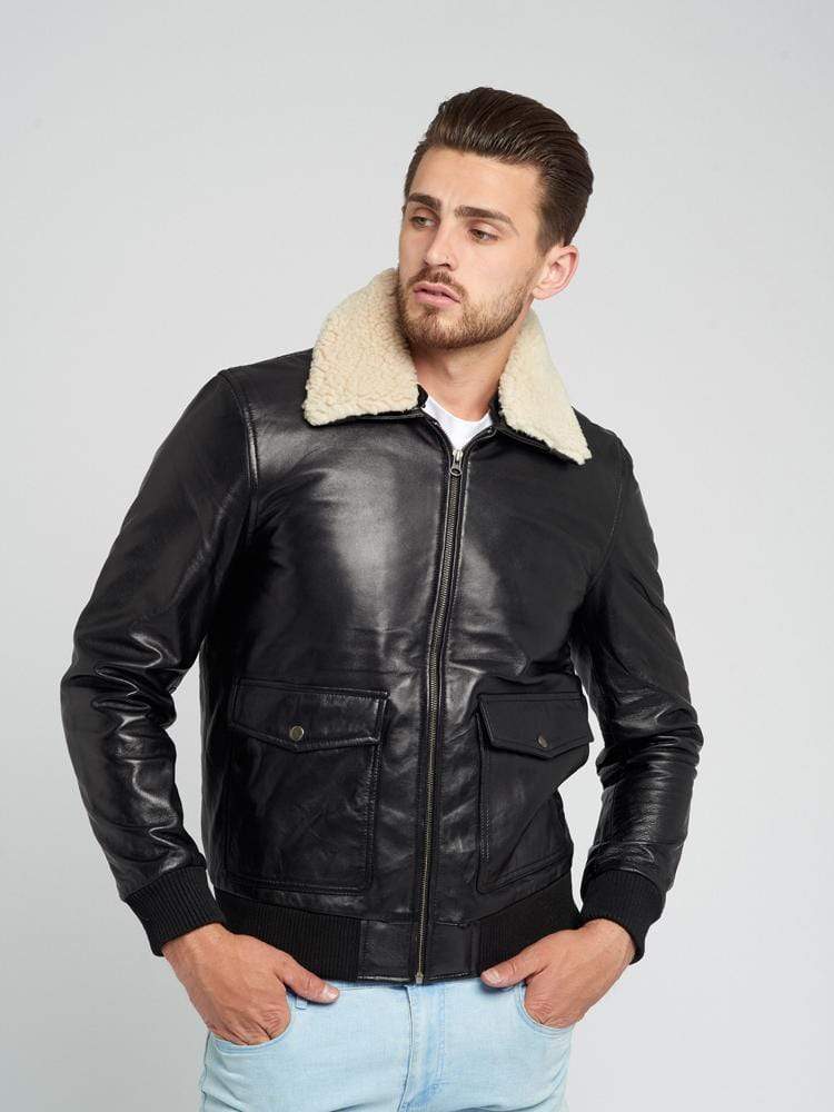 Levi Fur Collared Leather Jacket – Sculpt Leather Jackets