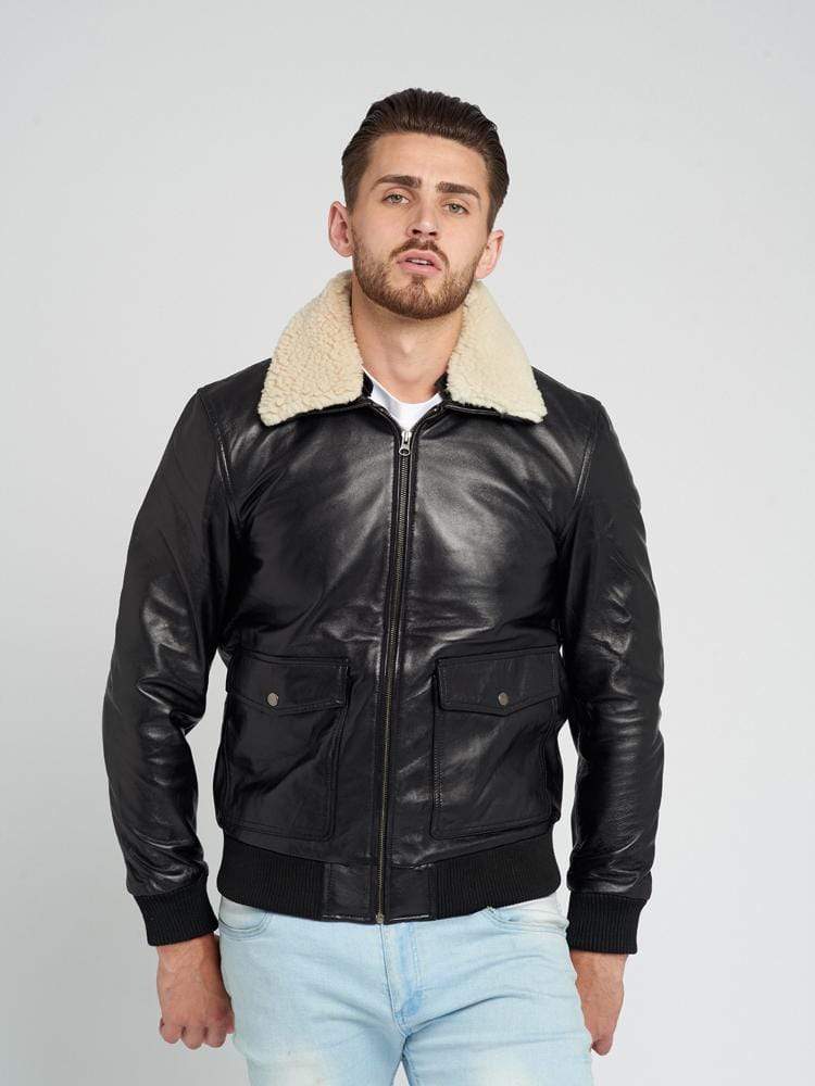 Levi Fur Collared Leather Jacket – Sculpt Leather Jackets