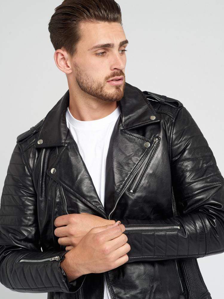 Nicholas Black Leather Jacket – Sculpt Leather Jackets