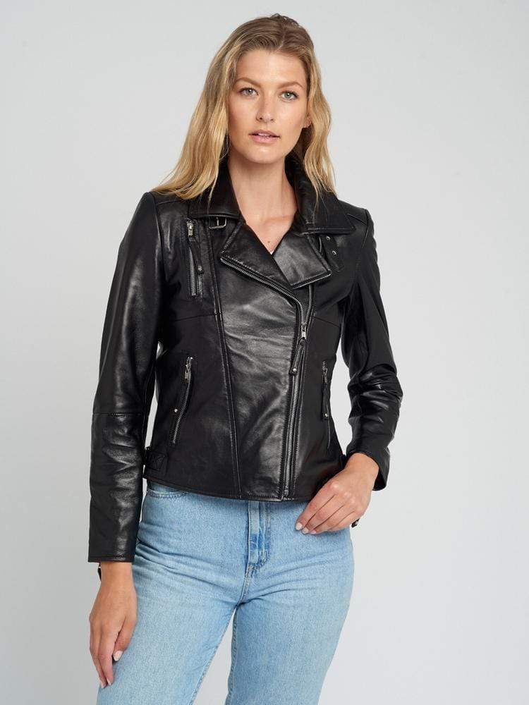 Cathy Black Leather Jacket – Sculpt Leather Jackets