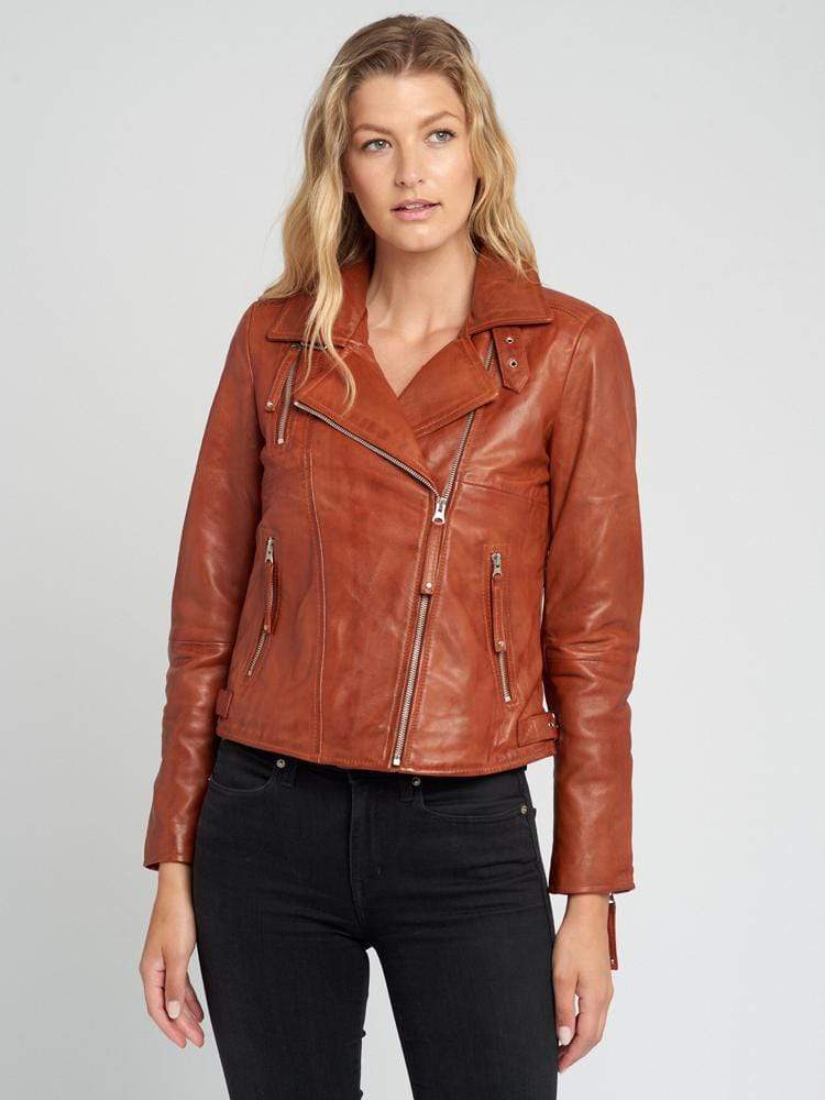 Cathy Brown Leather Jacket – Sculpt Leather Jackets