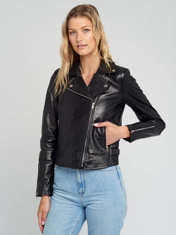 Moto Black Leather Jacket – Sculpt Leather Jackets