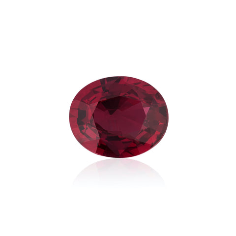 A 7.04-carat oval-shaped ruby by Afshin and David Hackman, Intercolor USA.