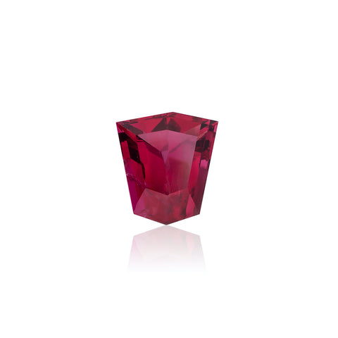 0.80-carat shield-shaped untreated red beryl from Utah by David Nassi, 100% Natural, Ltd.