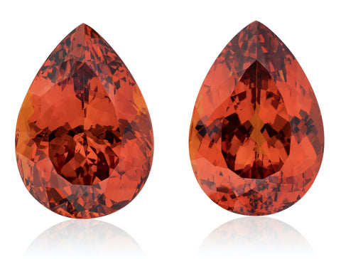 Pair of spessartite garnets totaling 90.48 carats by David Nassi, 100% Natural Ltd.