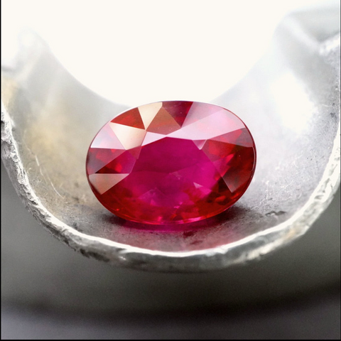 3.30-carat, cushion-shaped, unheated Burmese ruby