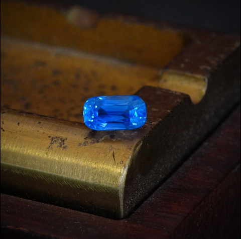 5.3-carat, cushion-shaped, unheated Kashmir sapphire