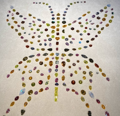 The Butterfly of Peace diamond display.
