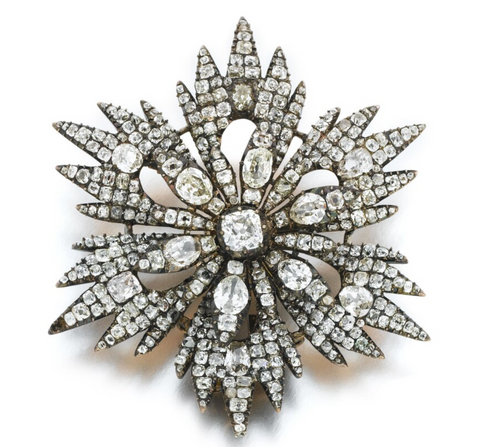 Georgian diamond brooch