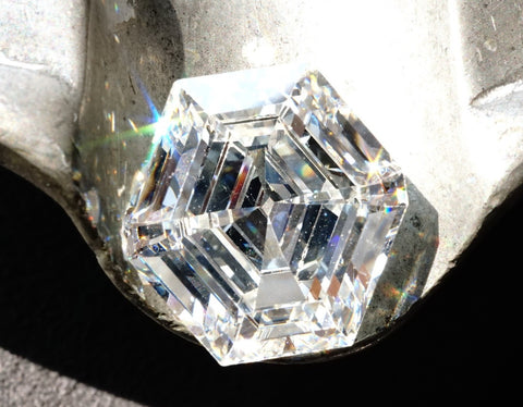A 9.67-carat octagonal step-cut diamond with I color and VS2 clarity from Jogani.