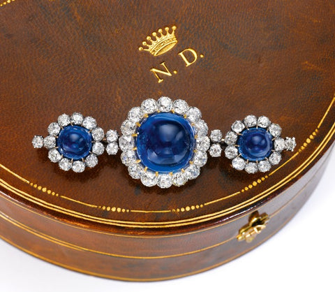 Kashmir sapphire and diamond necklace