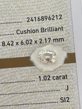 1.02 Cushion White Diamond - SKU 1550