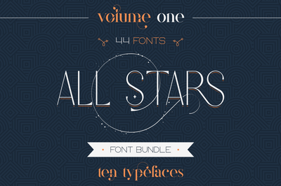Perceptie Kijker Oriëntatiepunt All Stars Bundle 44 fonts - vol.1