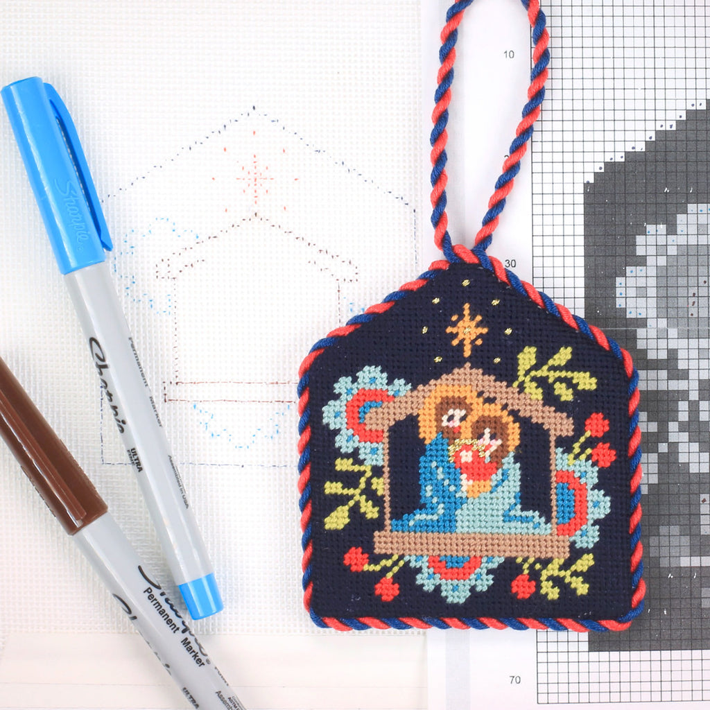 How to use a needlepoint chart or pattern - using a sharpie!