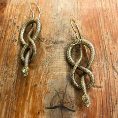 Brass Earrings, Snakes