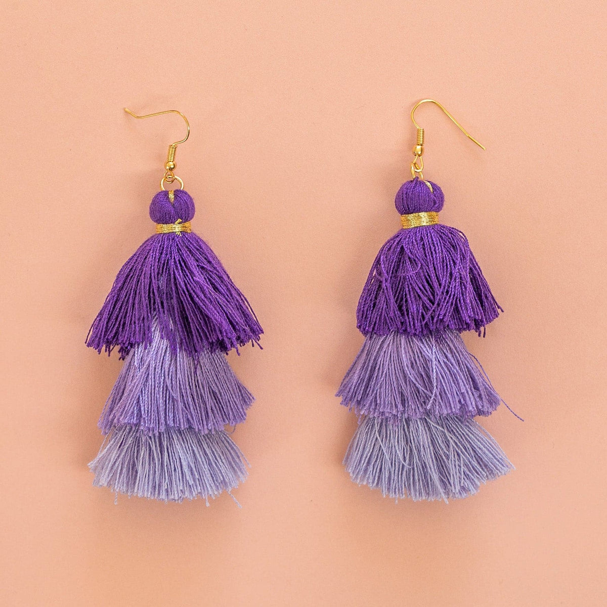 Purple Tassel Earrings – Sour Cherry