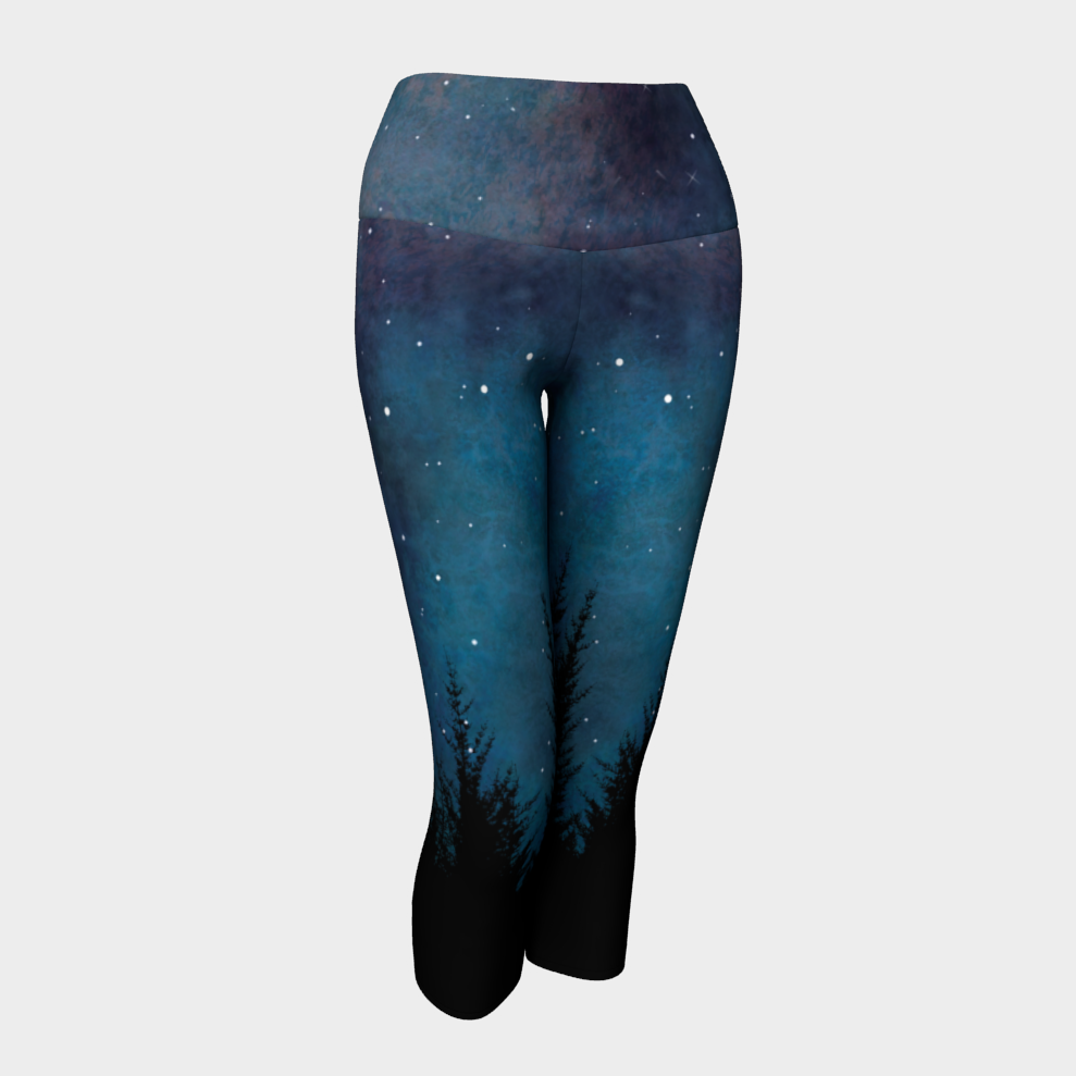 Night Sky Yoga Red Umbrella Leggings Designs –