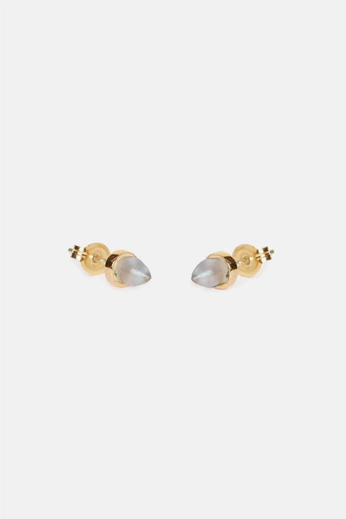 Gemstone Bullet Studs - Bing Bang Jewelry NYC