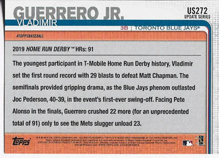 2019 Topps Update Baseball #US272 Vladimir Guerrero Jr. Rookie Card - Hits  a Record 91 Home Runs in Home Run Derby