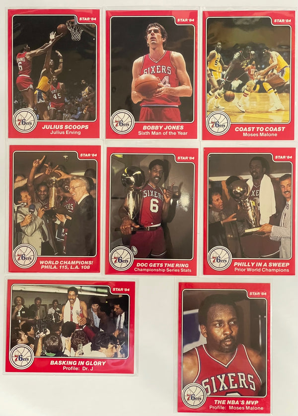 1983-84 Star Company SIXERS CHAMPS Philadelphia 76ers Complete 25-Card ...
