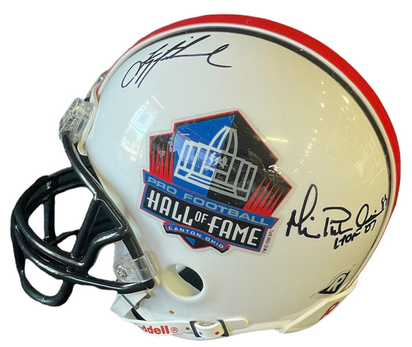 Troy Aikman & Michael Irvin Autographed Hall of Fame Mini Helmet