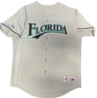 Florida Marlins unsigned Authentic Majestic Gray Jersey 2XL