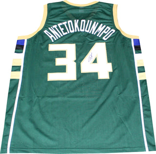 Giannis Antetokounmpo Autographed Milwaukee Custom No City White Basketball  Jersey - JSA