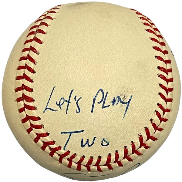 Ernie Banks Autographed Official MLB Baseball w/ HOF 77 - JSA