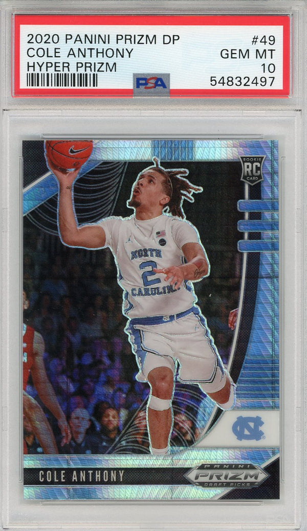 Cole Anthony 2020 Panini Prizm Draft Pick Hyper Prizm Rookie Card