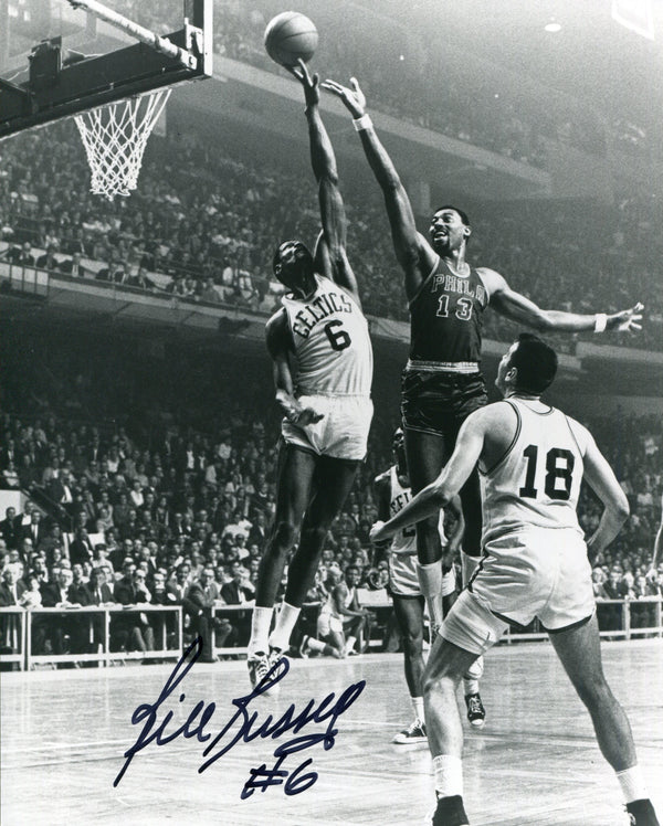 bill russell signed basketball