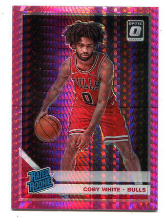 Coby White 2019-20 Panini Donruss Optic Pink Hyper Prizm Rookie ...