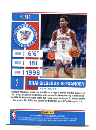 Shai Gilgeous-Alexander Panini Instant RC Auto 1/1 #IM-11