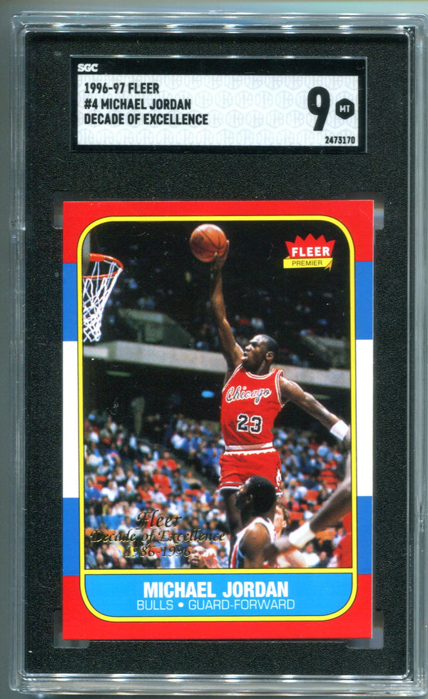 Michael Jordan 1996-97 Fleer #4 Decade 