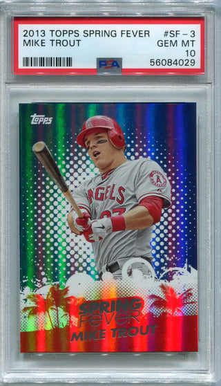 Mike Trout 2013 Topps Spring Fever #SF-3 PSA GEM MT 10 Card