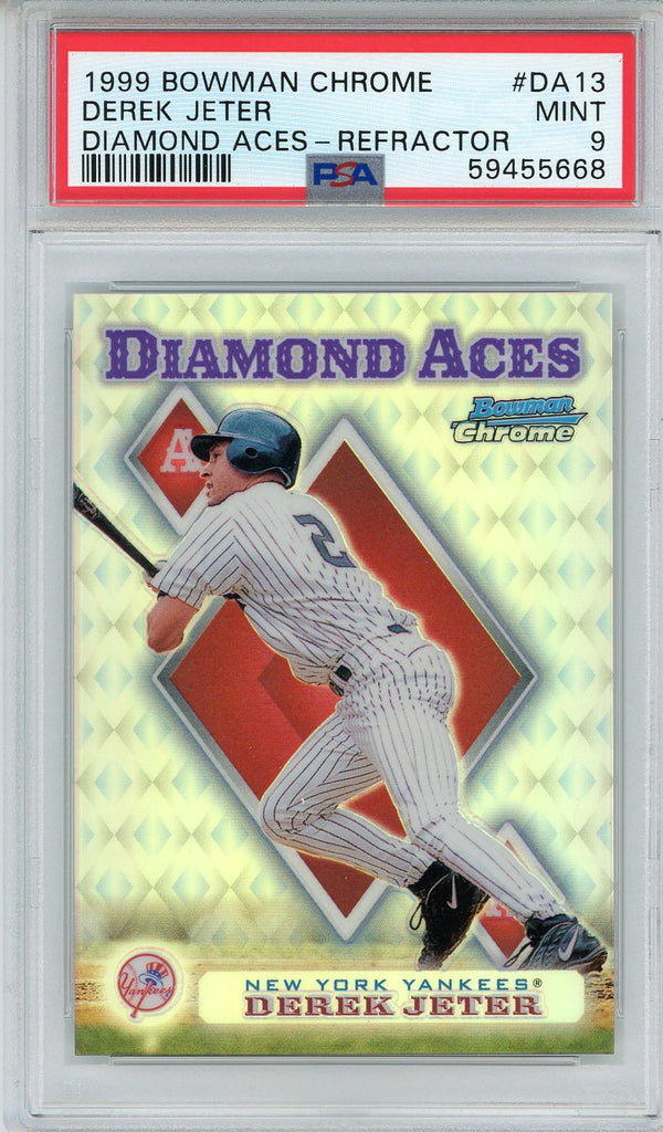 Derek Jeter 1999 Bowman Chrome Diamond Aces Refractor Card #DA13