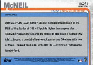 2019 Topps Update (Series 3) #US261 Jeff McNeil New York Mets RC Rookie  Official Baseball Trading Card