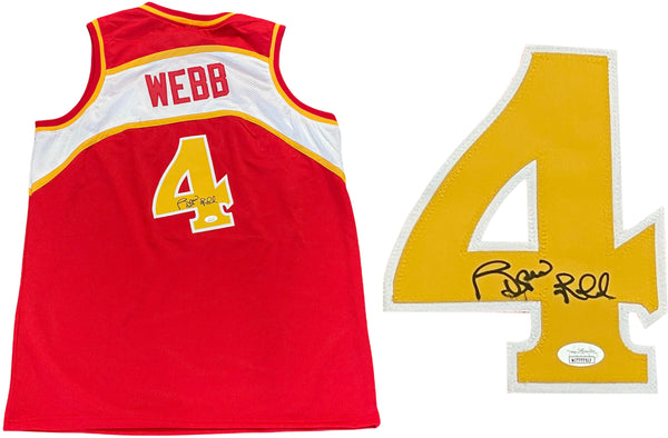 SPUD WEBB Atlanta Hawks Jersey NBA BOYS/YOUTH MITCHELL & NESS RED/YELLOW