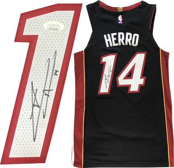 Tyler Herro Autographed Black Licensed Miami Heat Jersey (JSA