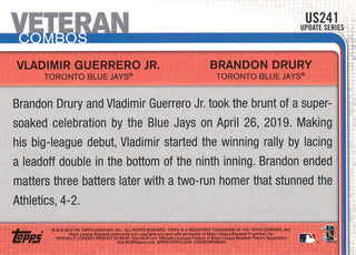 2019 Topps Update Baseball #US62 Vladimir Guerrero Jr. Rookie Debut Card