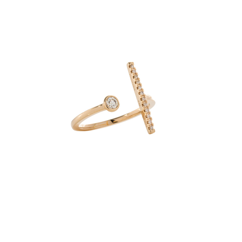 Gossamer Diamond Short Bar Cuff Ring – Hirotaka Official Online Store