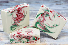 Our vegan Pepperberry Mistletoe handcrafted soaps would make a perfect gift for the holiday season.