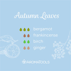 "Autumn Leaves" Diffuser Blend. Features bergamot, frankincense, birch, and ginger essential oils.