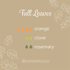 "Fall Leaves" Diffuser Blend. Features orange, clove and rosemary essential oils.