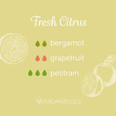 "Fresh Citrus" Diffuser Blend. Features bergamot, grapefruit and petitgrain essential oils.