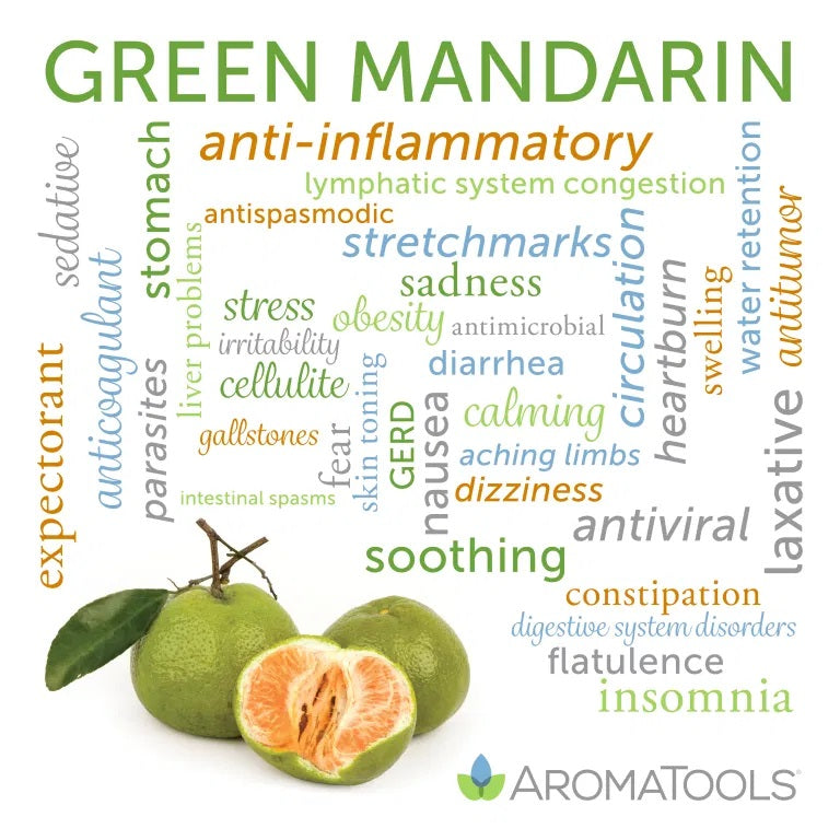 Green mandarin essential oil common and other possible uses